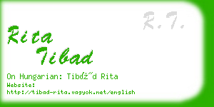 rita tibad business card